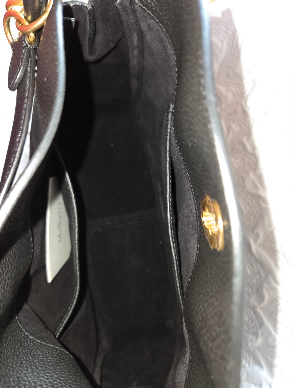 Mulberry Leighton Black With Gold Standard Size - Picture 4 of 8